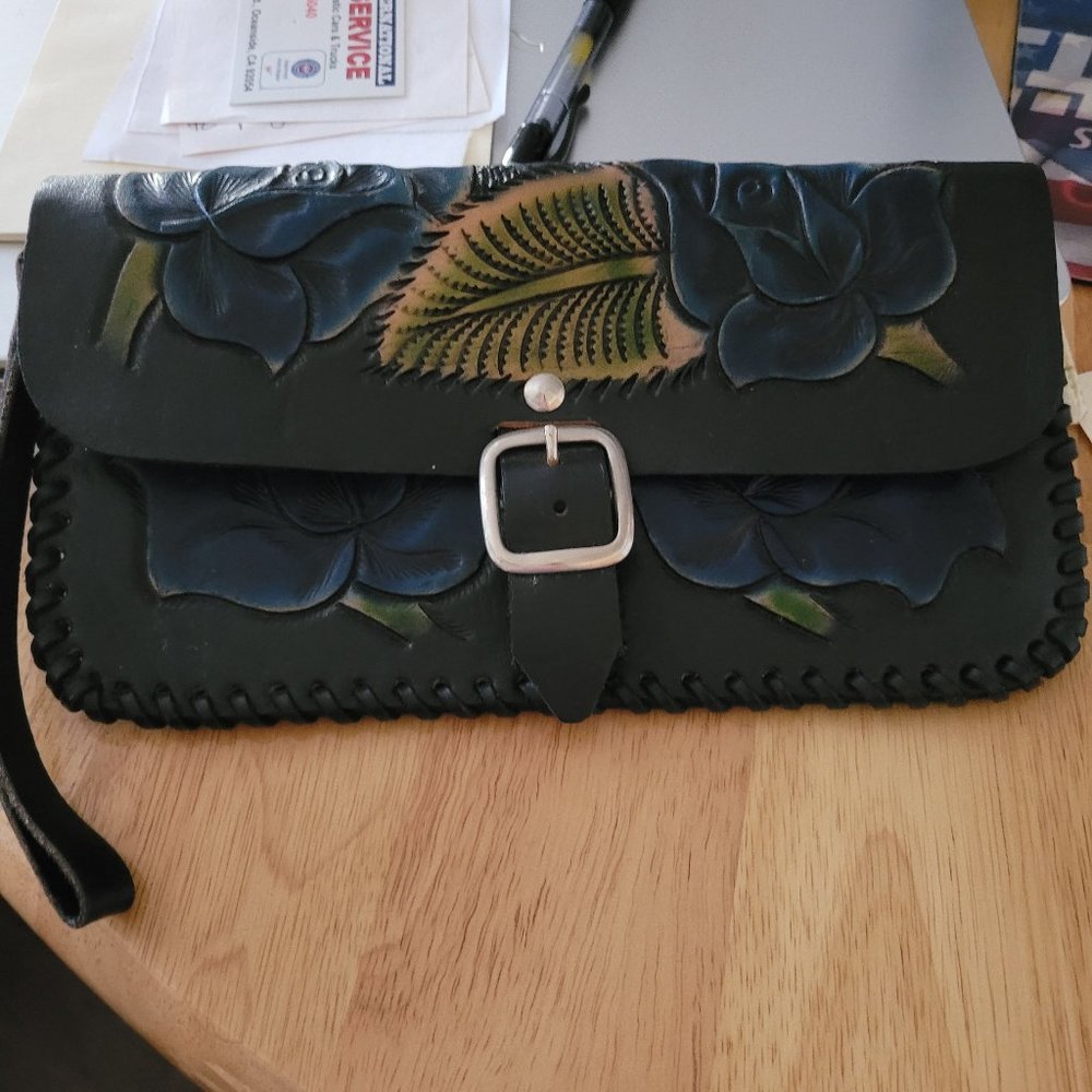 Vintage Leather Wristlet